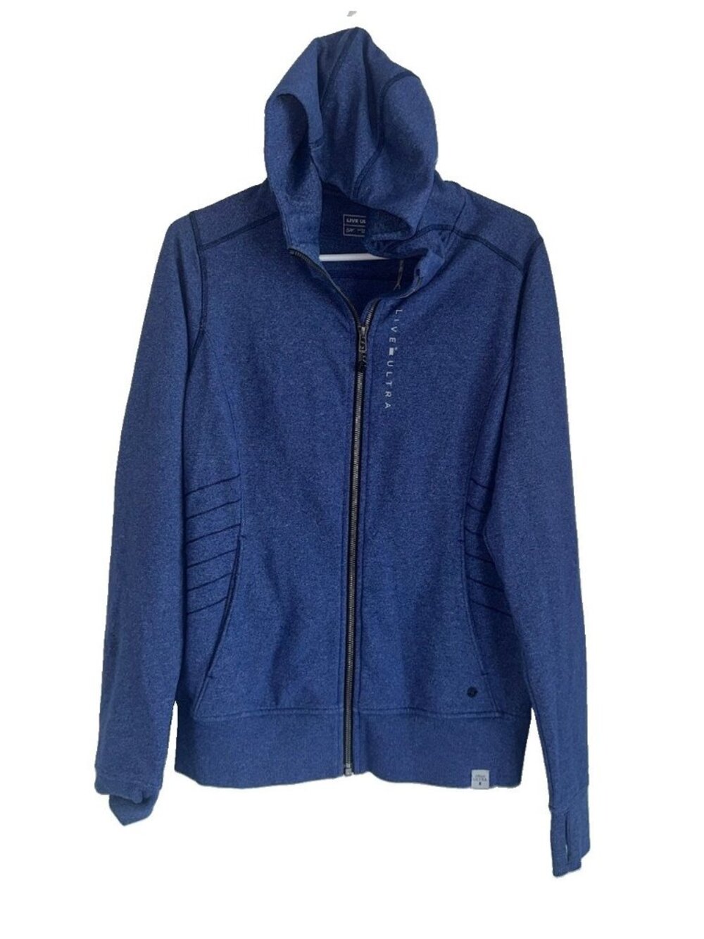 NWOT Michelob Ultra Womens Full Zip Hooded Jacket Sz M Blue Team Ultra